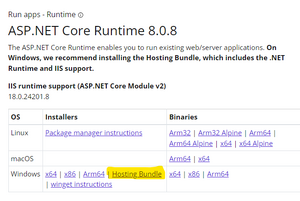 .Net Hosting Bundle download